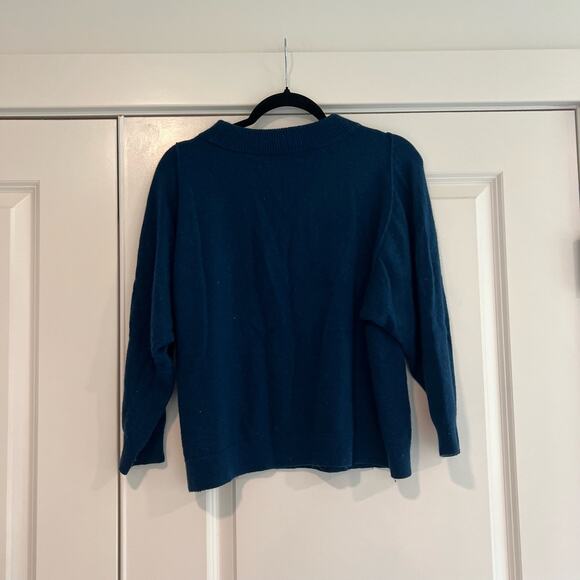 J Crew Women's Crewneck Sweater Dark Blue Wool Size XS - Picture 2 of 8
